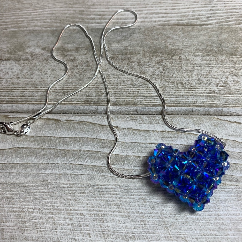 Handmade Swarovski Crystal ❤️ “Sapphire AB 2X” - Picture 2 of 5